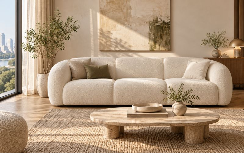 Cách đặt sofa phòng khách nhiều cửa không vướng lối đi